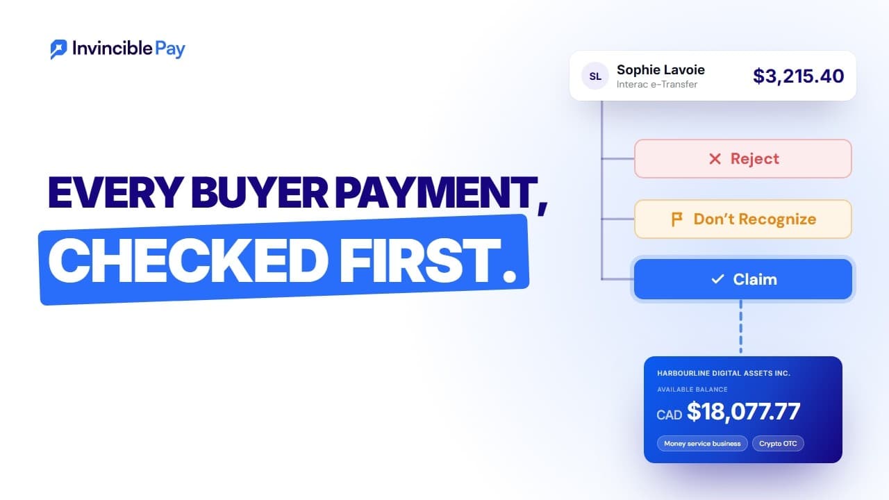 Video: how a crypto OTC desk checks every e-Transfer before it lands in its wallet
